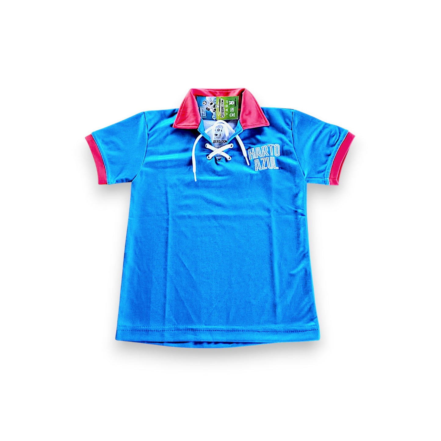 Playera Retro Harto Azul Niño Caskarita Premium