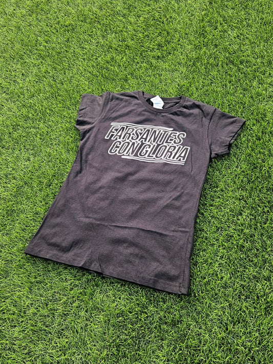 Playera Farsantes Con Gloria letras negras Caskarita Premium