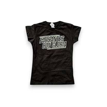 Playera Farsantes Con Gloria letras negras Caskarita Premium