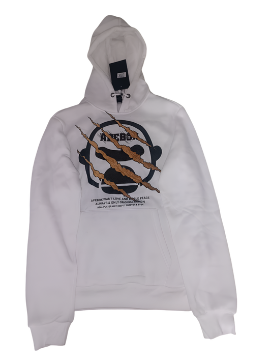 SUDADERA APEBOX BLANCA CASKARITA PREMIUM