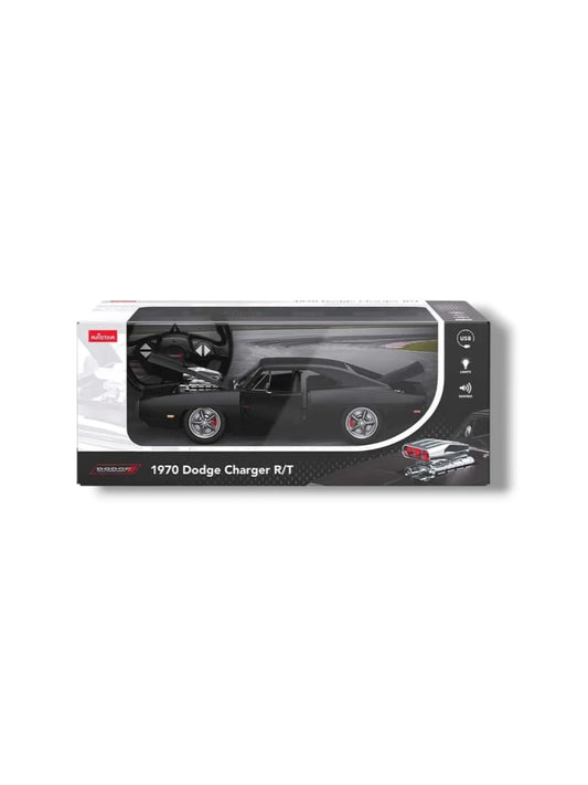 Carro de control remoto Dodge Charger 1970 1/16 Negro