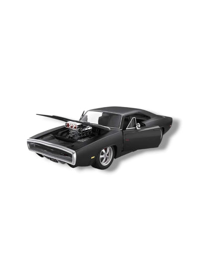 Carro de control remoto Dodge Charger 1970 1/16 Negro
