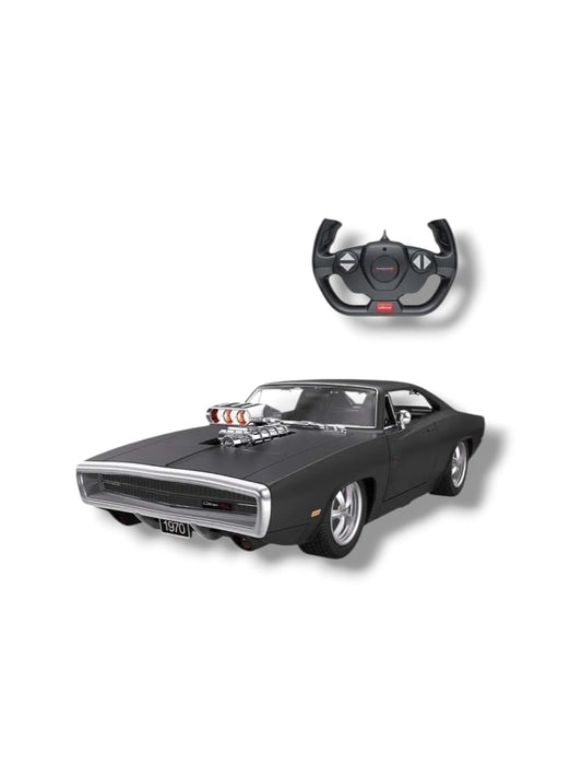 Carro de control remoto Dodge Charger 1970 1/16 Negro